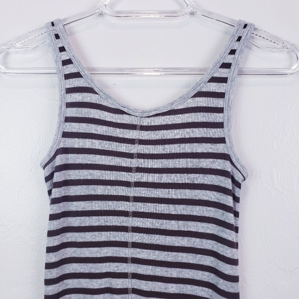 Vince Striped Ribbed Heathered Tank Top - Picture 7 of 8